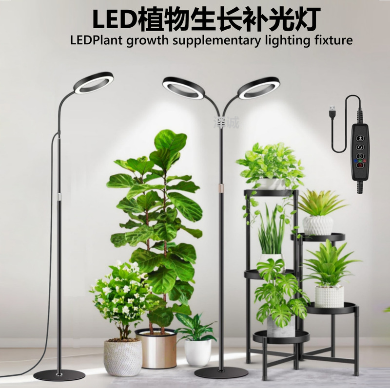 Cross-Border Led Angel Ring Retractable Floor-Standing Plant Grow Light Indoor Full-Spectrum Succulent Green Plant Growth Light Cross-Border Led Angel Ring Retractable Floor-Standing Plant Grow Light Indoor Full-Spectrum Succulent Green Plant Growth Light
