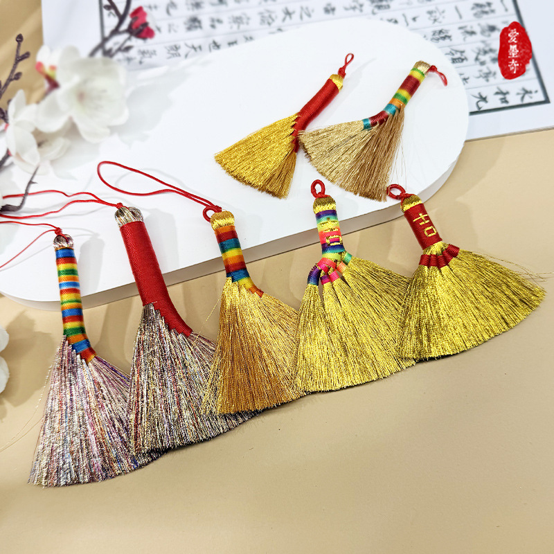 端午节金丝扫把宝宝床头婴儿安睡扫帚挂件吊坠五月节饰品批发