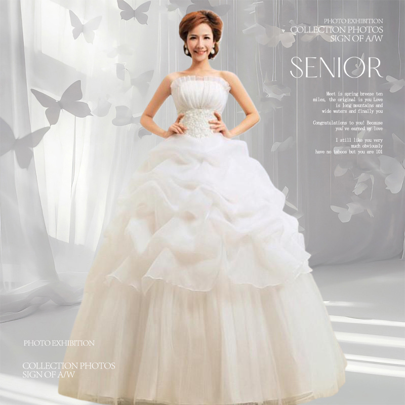 Suzhou Wedding Dress Korean Style Wedding Dress 2025 New Tube Top Korean Princess Slim Wedding Dress Bride Plus Size