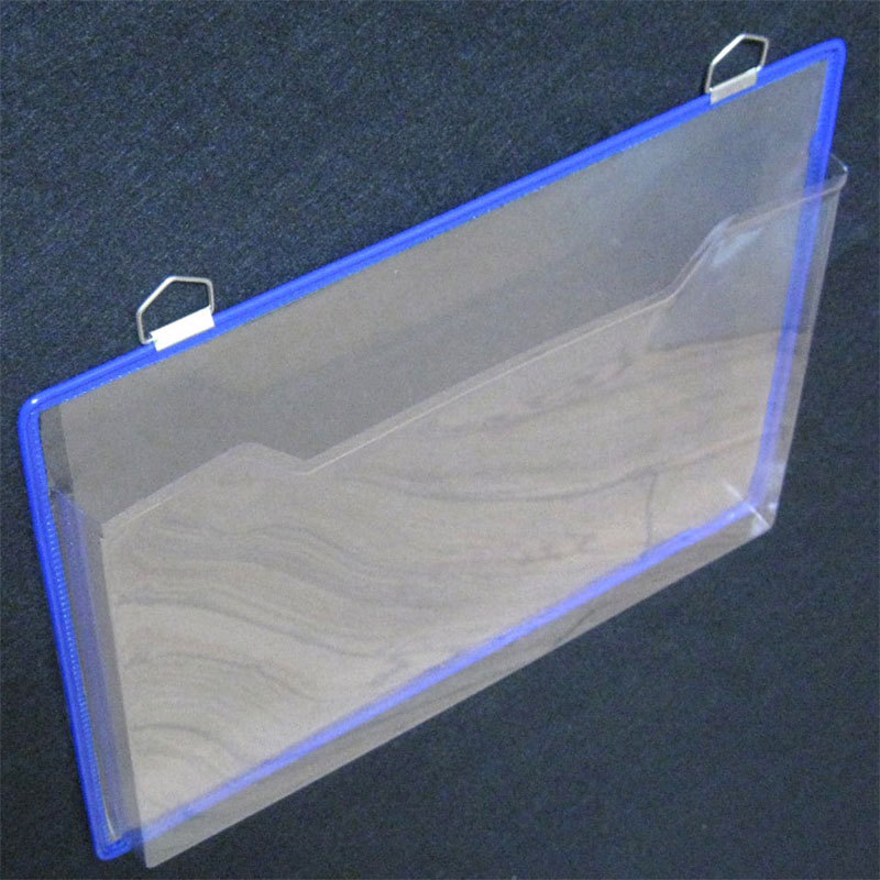 Hanging transparent document bag thick document hanging bag station magnetic document box storage bag A4-horizontal