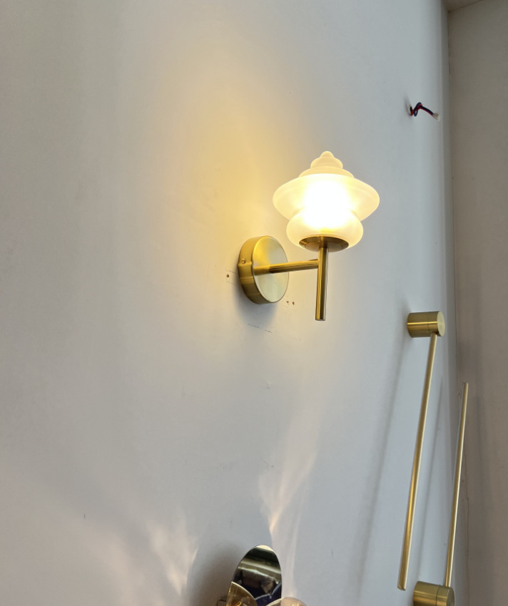 Diseñador de pasillo lámpara de pared de sala de estar lámpara de pared de vidrio de diseño de fondo decoración de pasillo pared de fondo
