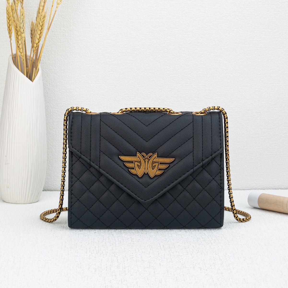 跨境批发diy信封包yes包25新款杨树林链条单肩包斜挎包轻奢高级感