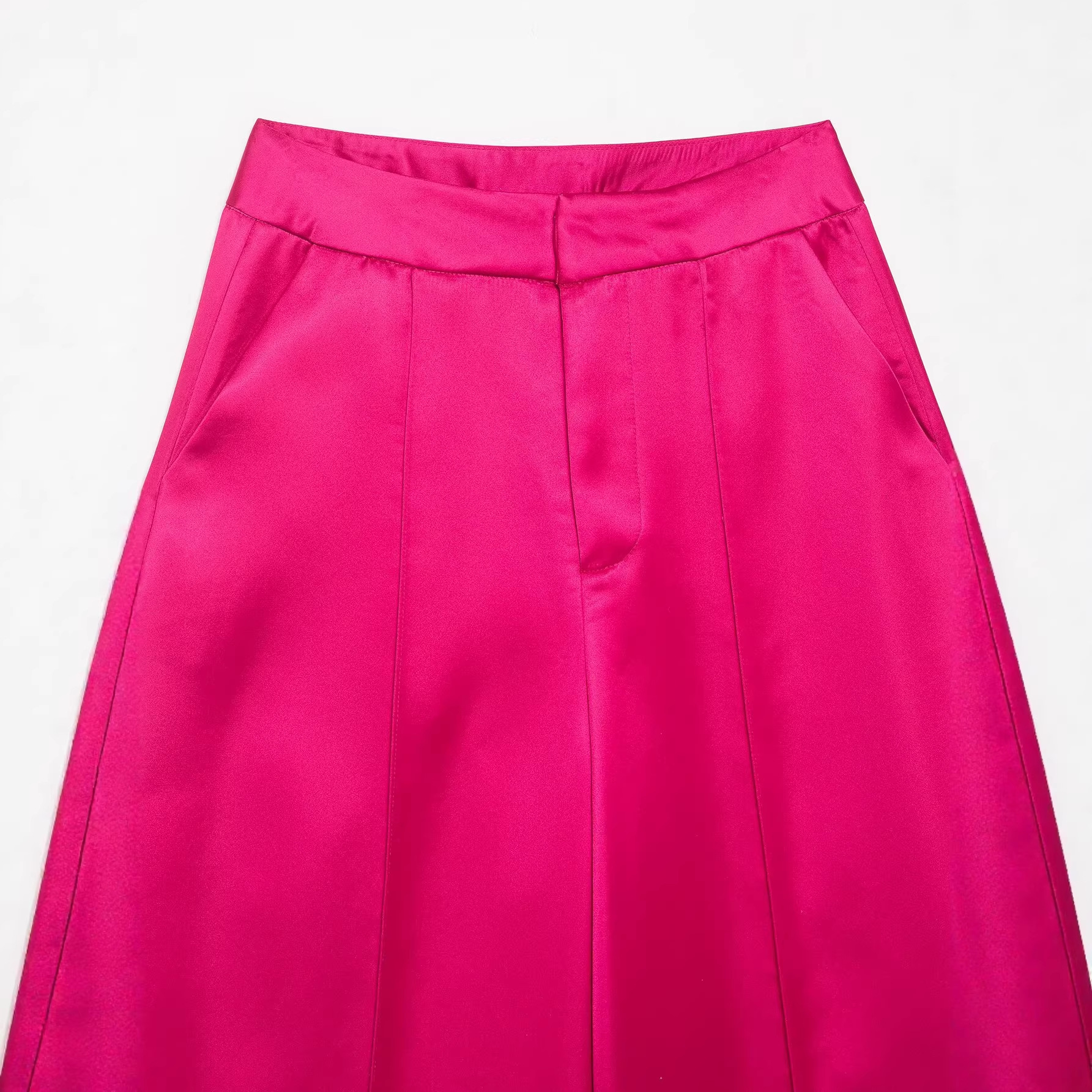 ZA comercio exterior al por mayor estilo europeo y americano francés moda femenina temperamento casual simple efecto satín lámpara de calzado