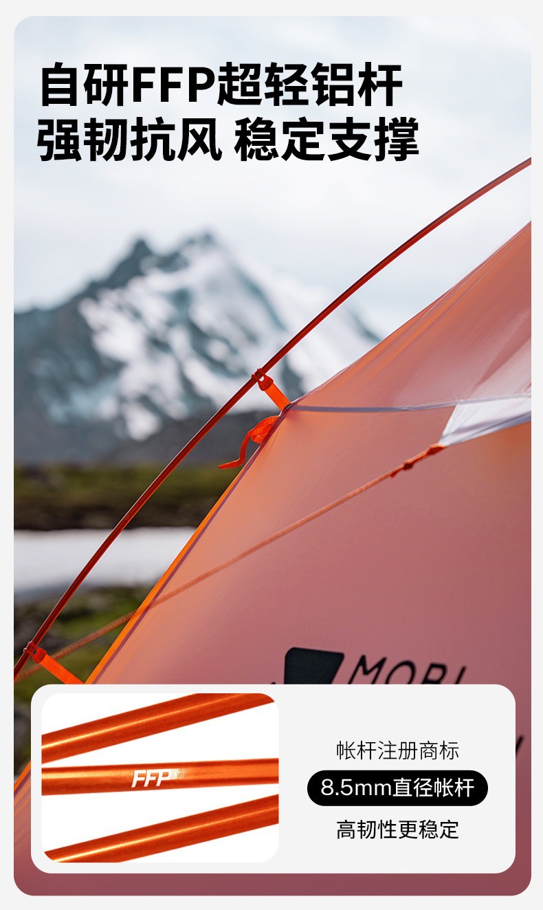 Mugod Cold Mountain Wind Wing Ul N39 Tent for Hiking, Mountaineering, Outdoor Camping, High-Altitude Overnight Stays, and Protection Against Heavy Snow and Heavy Rain
