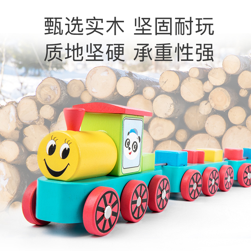 Tren de madera infantil educación temprana intelectual desarrollo de Monty educativo divertido juego interactivo padre-hijo juguetes para niños