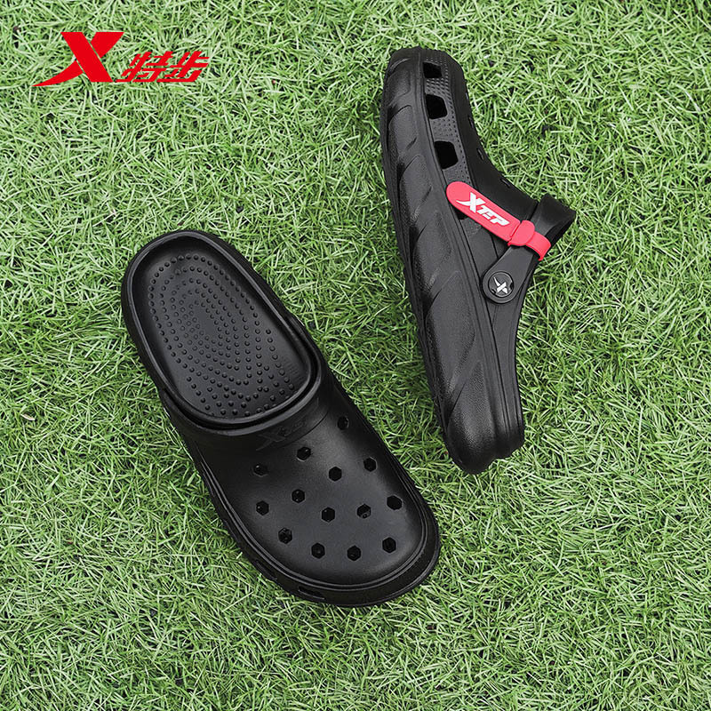Xtep Croc Shoes メンズ アウターウェア 滑り止めつま先スリッパ 運転用 ビーチサンダル 軽量|undefined