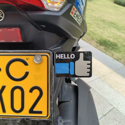 Motorcycle Aluminum Alloy, Suitable for – Nömrə qabı - mopai-magnesium-aluminum-alloy-anti-bending-license-plate-frame-sub-plate-hello-remark-the-license-plate-frame-style