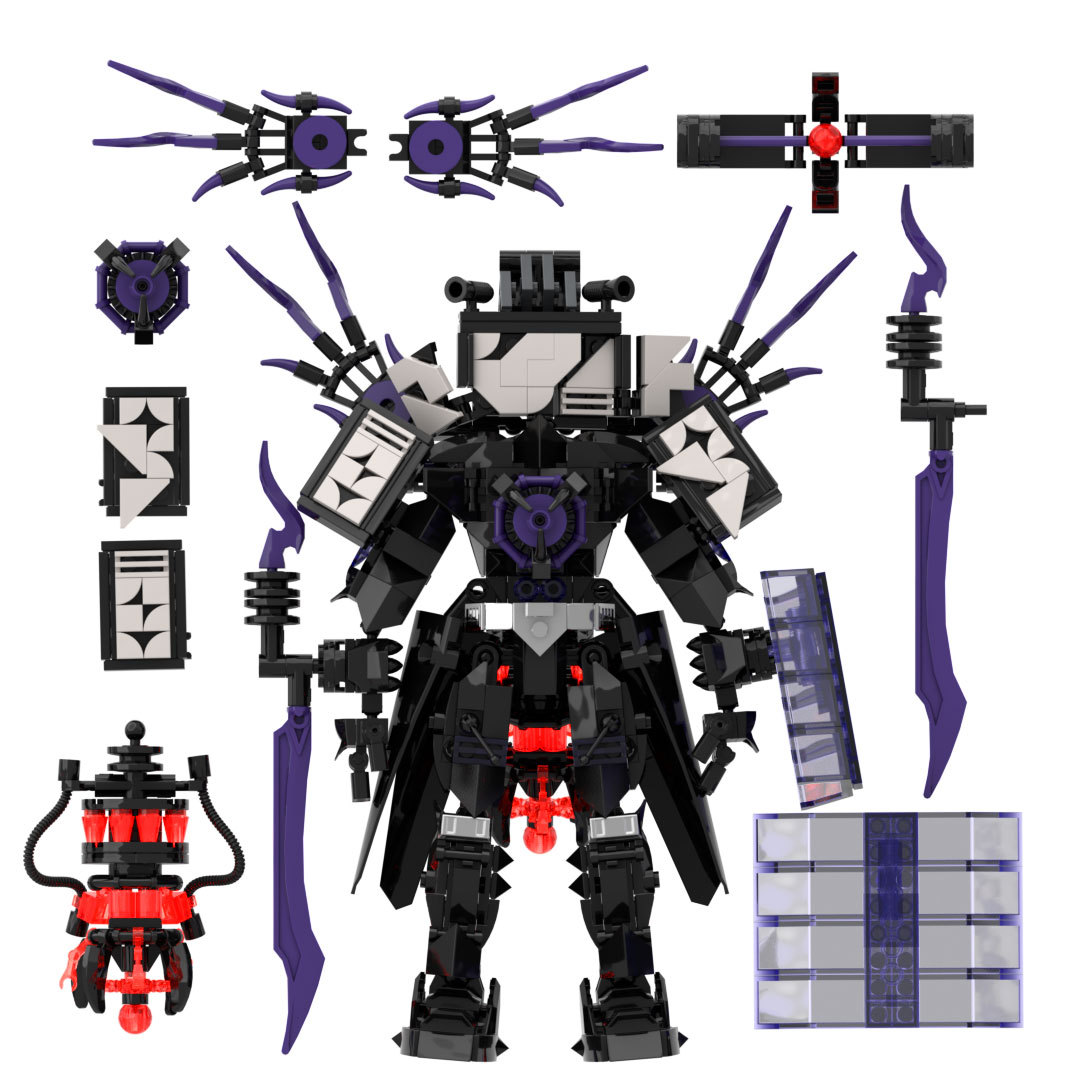 トライアルセット・サンプル A.I Skibidi Toilet Model Battle Damaged Titan TV Man Building Block