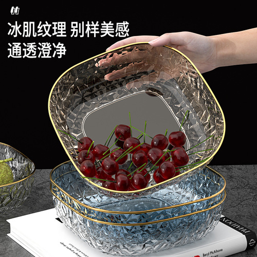 Internet celebrity fruit plate home living room coffee table candy plate snack plate luxury style high quality large capacity diamond fruit plate 