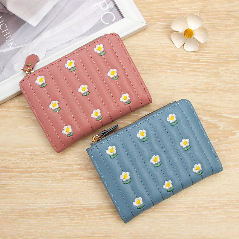 New Style Women's Wallet Short Simple Card Holder Cross-Border Foreign Trade Zipper Pouch Coin Purse Wholesale