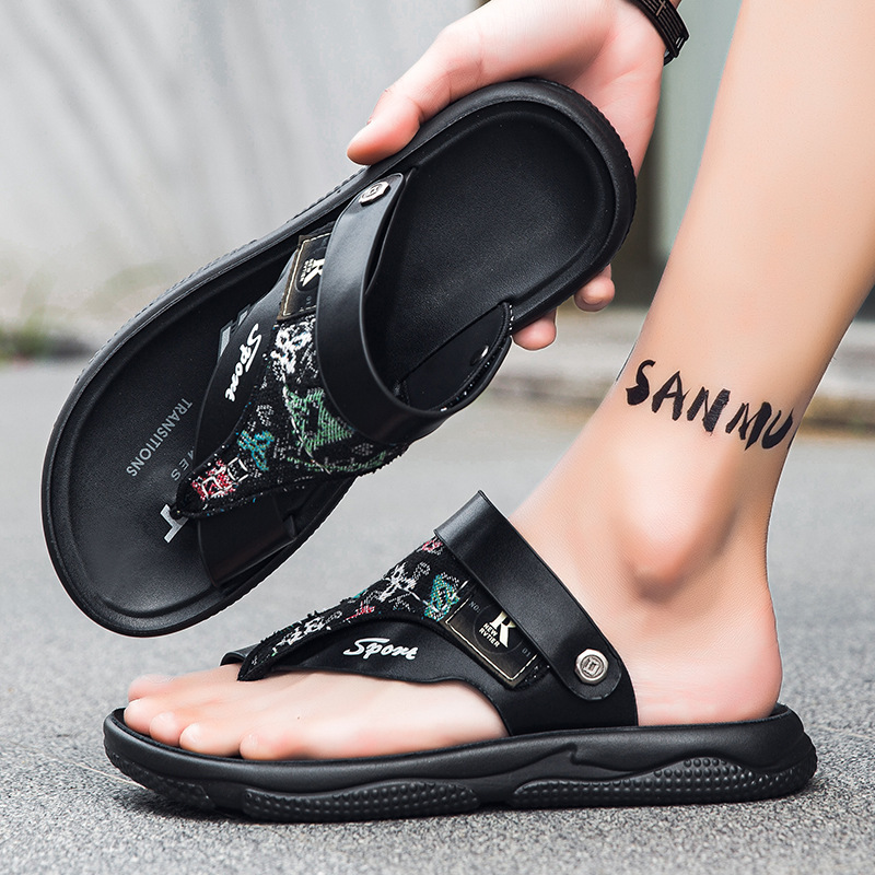 Una nueva moda de verano casual slippers anti-deslizante para hombres zapatos de playa para usar sandalias de doble propósito