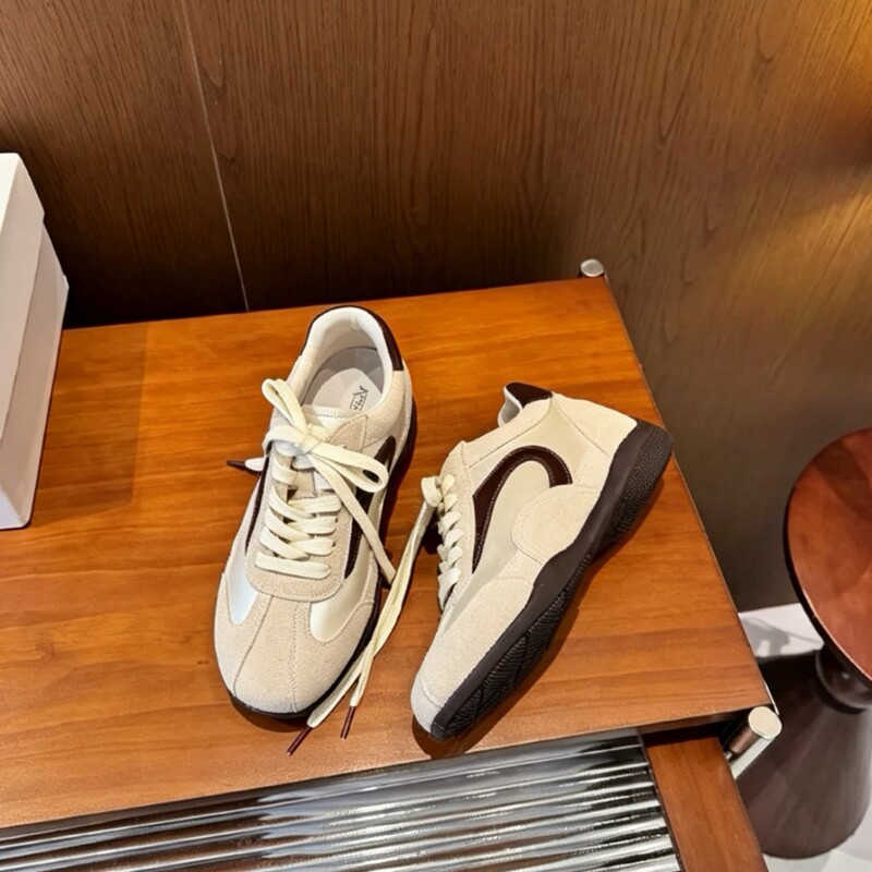 Retro color-blocked height-increasing German training shoes, retro casual sneakers, 2026 new model, Forrest Gump-style shoes, autumn collection, women's shoes for petite women Retro color-blocked height-increasing German training shoes, retro casual sneakers, 2026 new model, Forrest Gump-style shoes, autumn collection, women's shoes for petite women