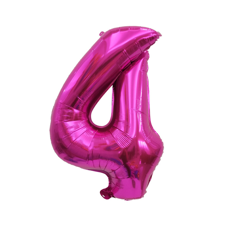 Pequeño globo digital 16 pulgadas versión americana delgada decoración del cuerpo fiesta de cumpleaños Comercio exterior globo de película de aluminio al por mayor globo digital