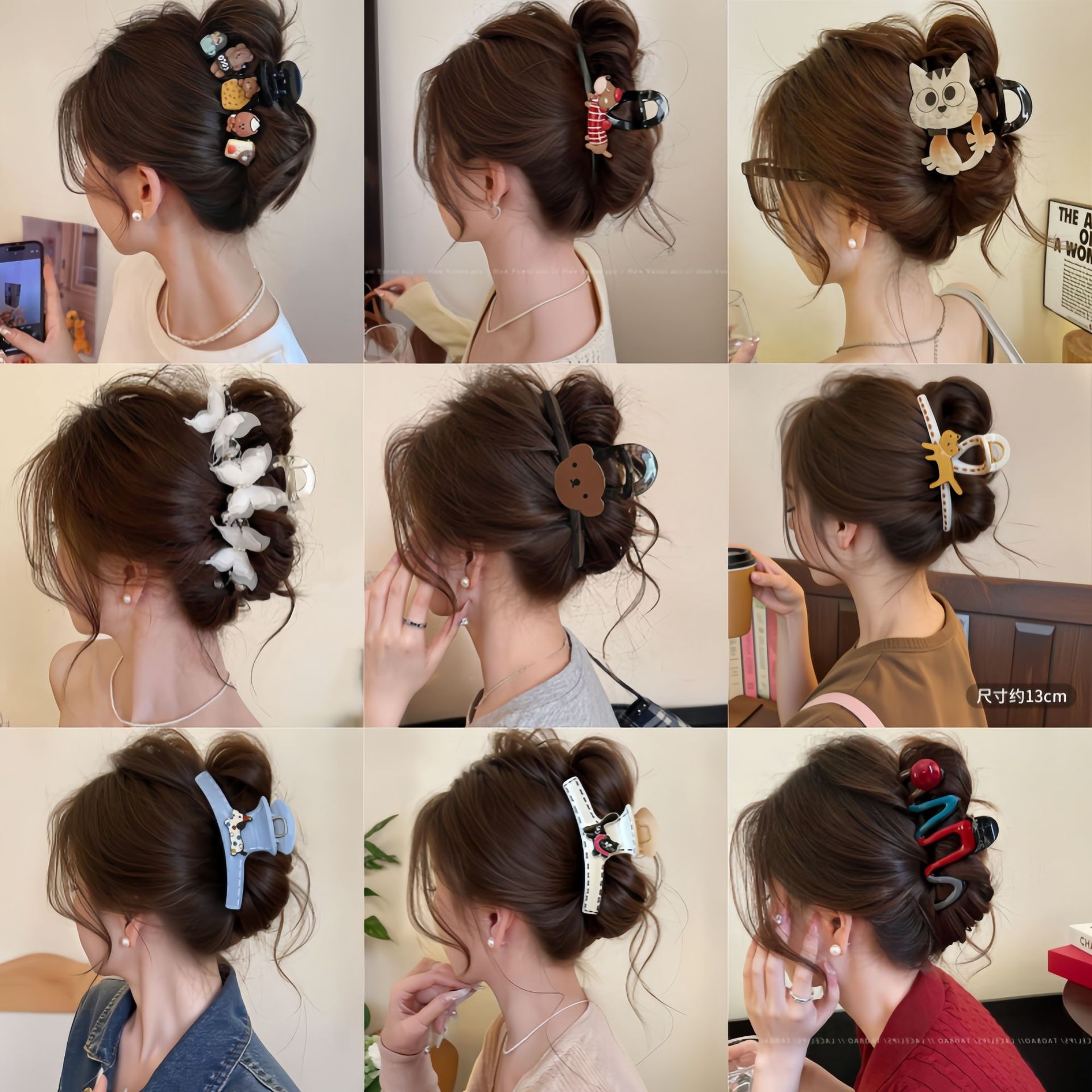 Elegant Hairpin Dopamine Cute Hair Clip High-End Exquisite Shark Clip Large Hair Volume Multi-Hairpin Hair Accessory