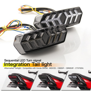 Applicable to Honda MSX125 GROM125 CB650F CBR650 CTX700LED integrated tail light fishbone type