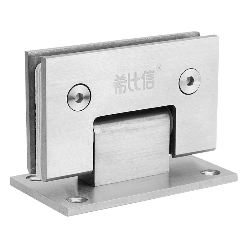 Clip de baño 90 grados 304 bisagra de acero inoxidable clip de vidrio engrosada ducha bisagra doble abierta 180 grados bisagra negro mate image 1