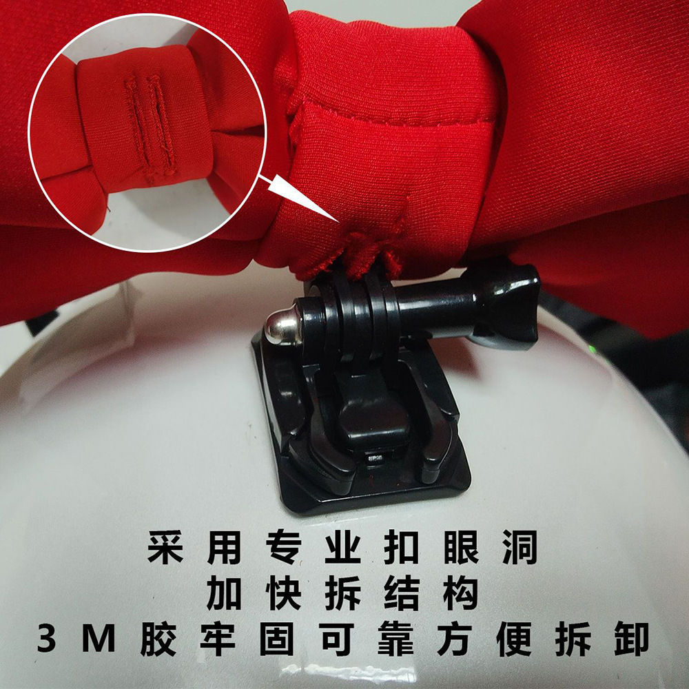 Helmet Bow Decoration for Motorcycle Helmets, Same Style as Dream Sister Lai Meng's Motorcycle Helmet Decoration
