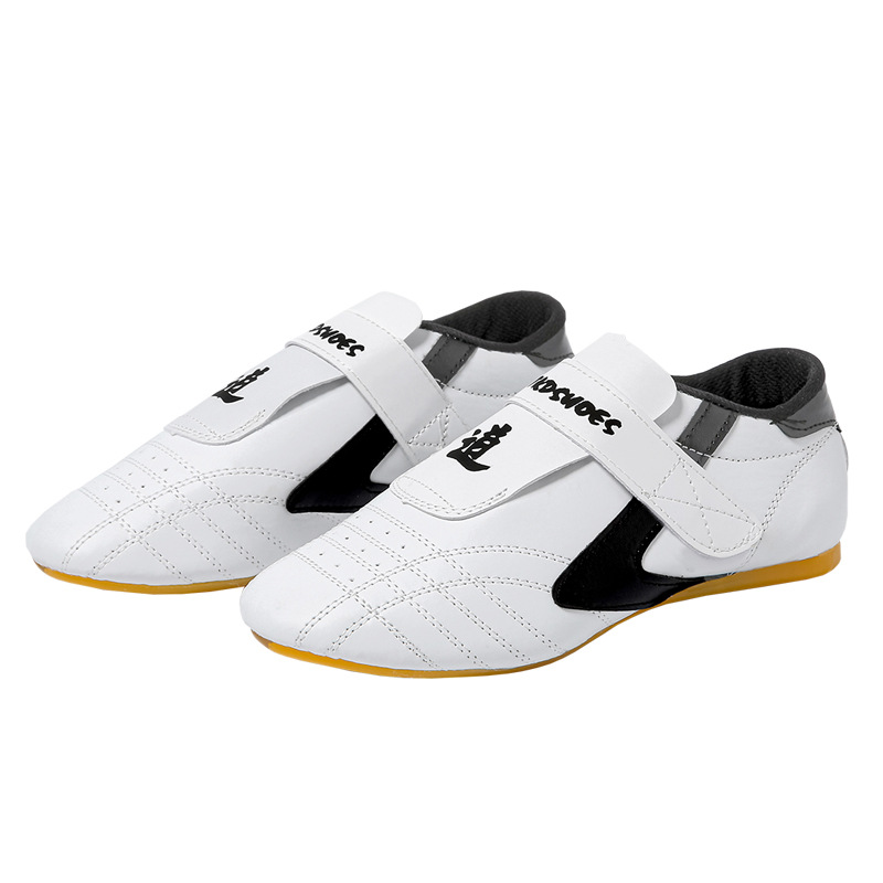 Zapatos de Taekwondo para niños de hombres y mujeres zapatos de entrenamiento de adultos de fondo suave zapatos de artes marciales de fondo de tendón zapatos de boxeo tailandeses transpirables