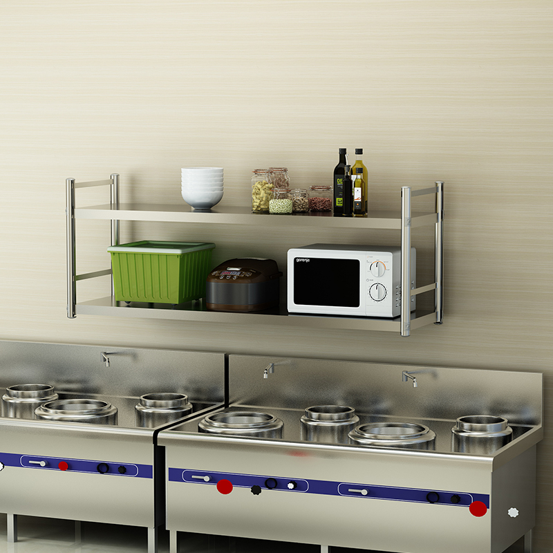 Kitchen wall-mounted storage rack with fence stainless steel…
