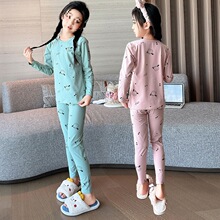 女童秋衣秋裤套装棉薄款2025新款女大童线衣线裤秋冬季儿童内衣
