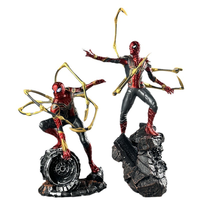 Vengadores Spider-Man League of Legends Infinite Shou War House Steel Spider Modelo de anime Adornos a mano al por mayor
