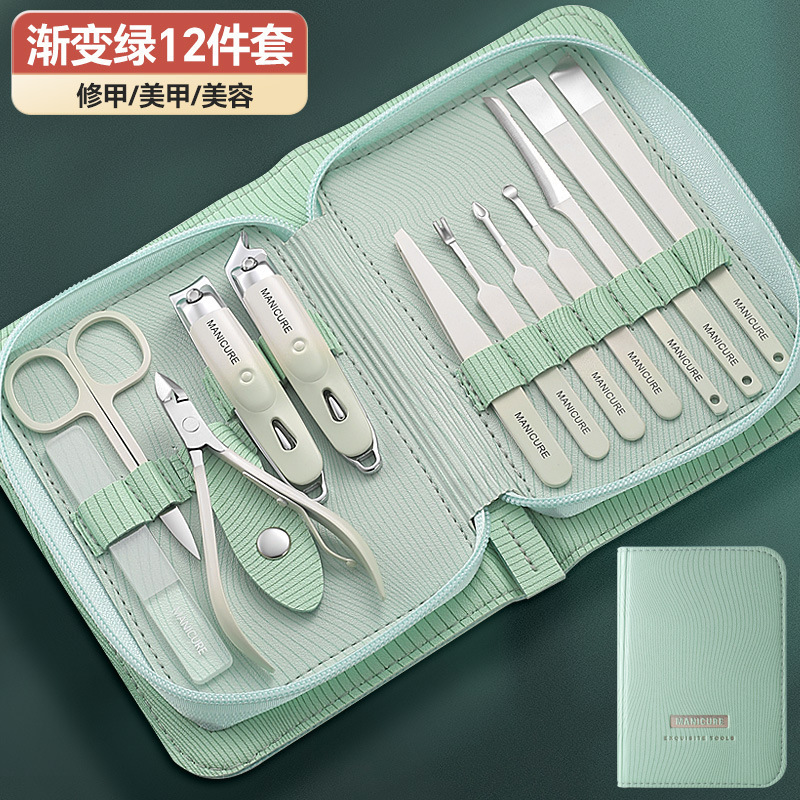 Caja de cortador de uñas de piel muerta, cortador de uñas de acero inoxidable, conjunto de cortador de uñas al por mayor, herramientas de manicura en stock, conjunto completo