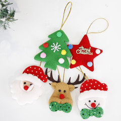 クリスマス布製小物飾り サンタクロース トナカイ 雪だるま クリスマスツリー飾り クリスマスフェルト飾り