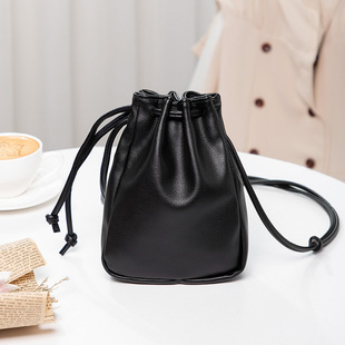 Fashionable small fresh cute one-shoulder bag for students, Korean style, drawstring, internet celebrity