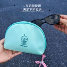 新款现货韩版女旅行化妆品精油纳半圆外贸手拿贝壳包精油化妆包