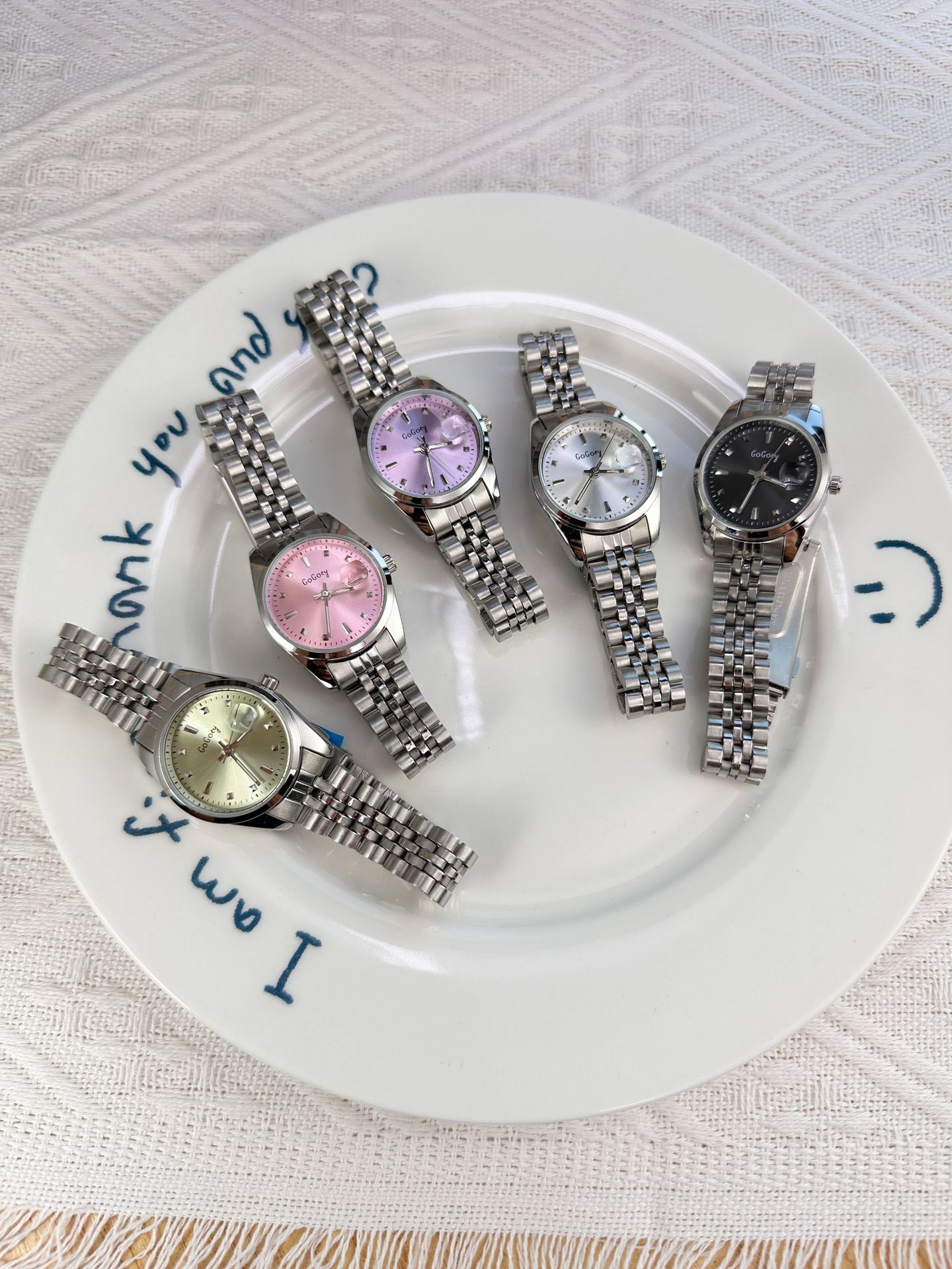 55g Weight Ordinary Glass Mirror Material Steel Belt Strap Material Watch Classification Pointer Display Type Double Side Snaps Buckle Style Round Dial Shape Casual, Daily Occasion Quartz Movement Solid Color Pattern Women's Gender Classic Style Style Classic Style Solid Color Double Side Snaps Quartz Watch Women's Watches 13