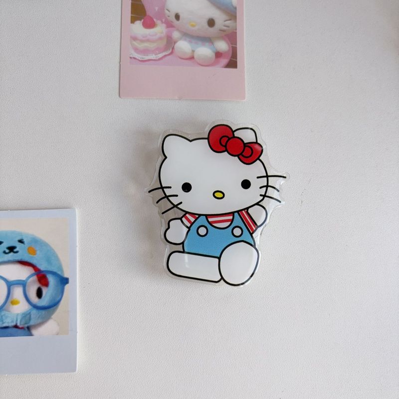 蓝色系天使翅膀kitty支架适用任何手机气囊3m粘贴式桌面懒人|undefined