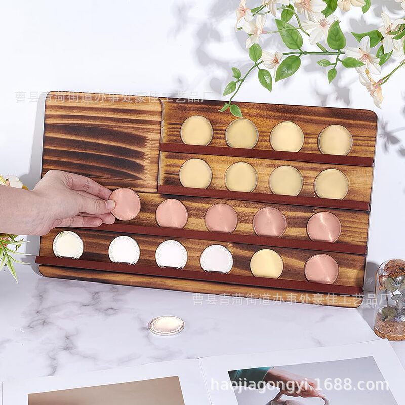 Wooden Challenge Coin Display Stand Collection Coin Wall Holder with Credit Card Clip Wallet Feature Patriotic Decoration