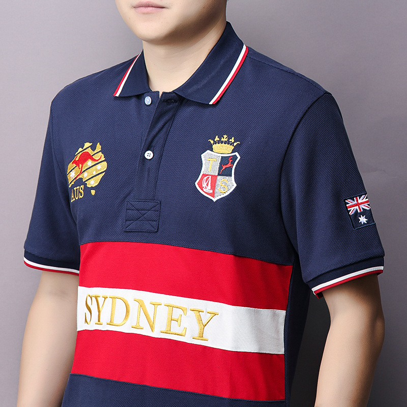 Polo homme rétro rayé casual manches courtes sport chic t-shirt_voghion.com