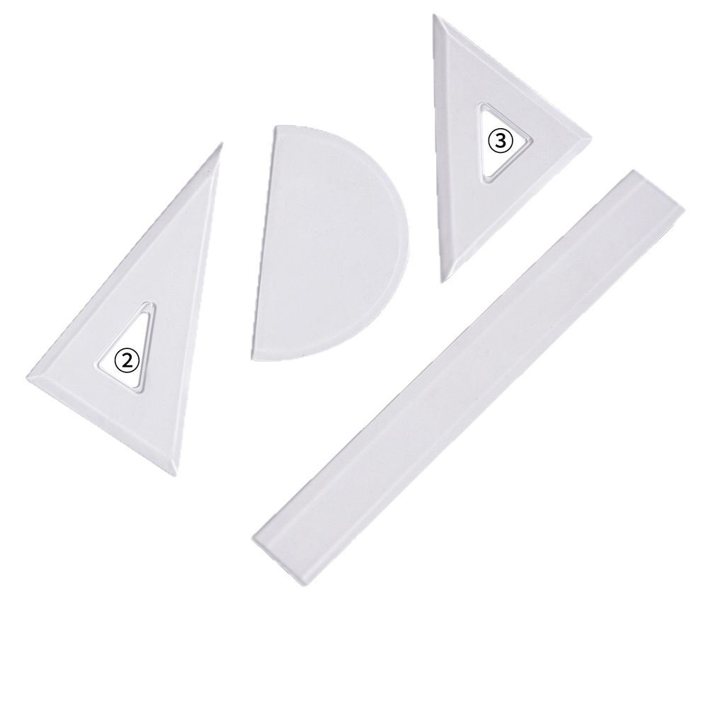 Regla de plástico transparente sin líneas impresas, 152030 cm, regla recta