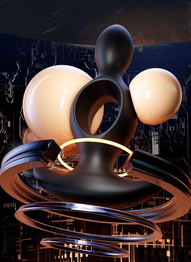 Remote-Control Vibrating Anal Plug Prostate Massager with Hollow Gourd Design — detail image 2