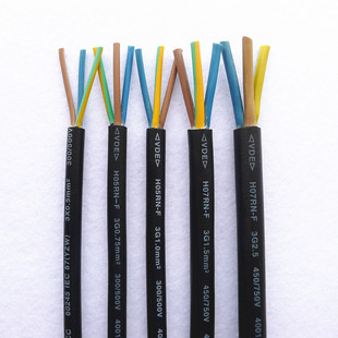 三芯護套線橡膠線橡套電纜線歐規VDE 450-750V路燈電源線廠家直銷