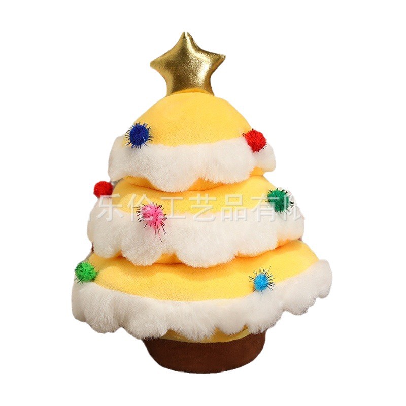 Decoración de Navidad árbol de Navidad gancho tejido multicolor suave para regalos de vacaciones para niños
