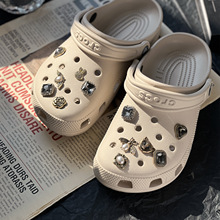 欧美风洞洞鞋配饰天使堕落鞋花适配卡洛驰装饰鞋花diy卡扣女