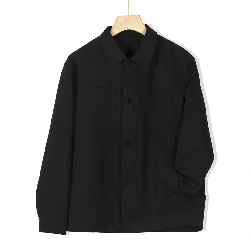 Пемесезонная мужская куртка, длинный рукав, для подростков, slim fit