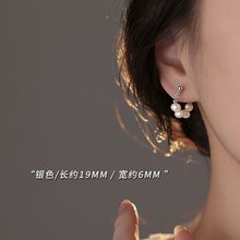 925纯银珍珠耳环2025新款小众女耳钉轻奢设计感耳饰