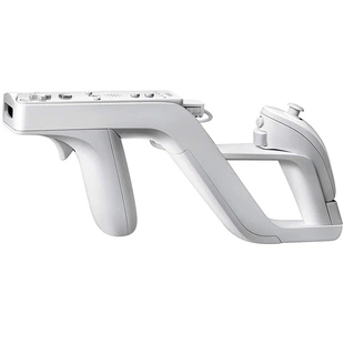 Light Gun Zapper Shell (Nintendo Wii) 1:1 Biochemical Replica, White, Remote + Nunchuk Compatible