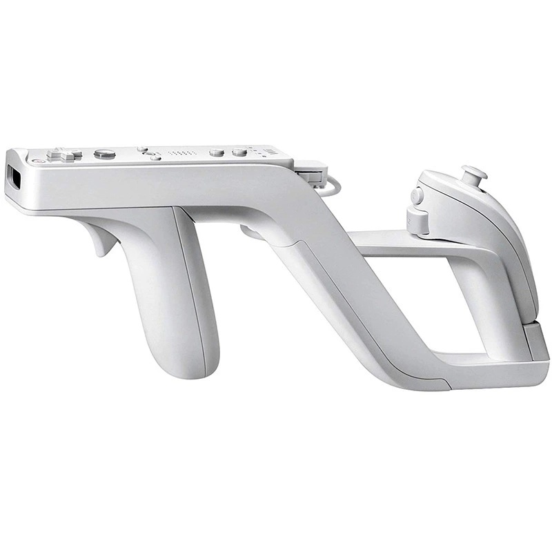 Light Gun Zapper Shell (Nintendo Wii) 1:1 Biochemical Replica, White, Remote + Nunchuk Compatible