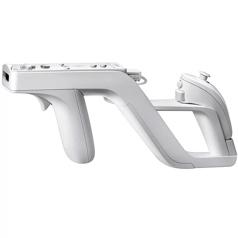 Light Gun Zapper Shell (Nintendo Wii) 1:1 Biochemical Replica, White, Remote + Nunchuk Compatible