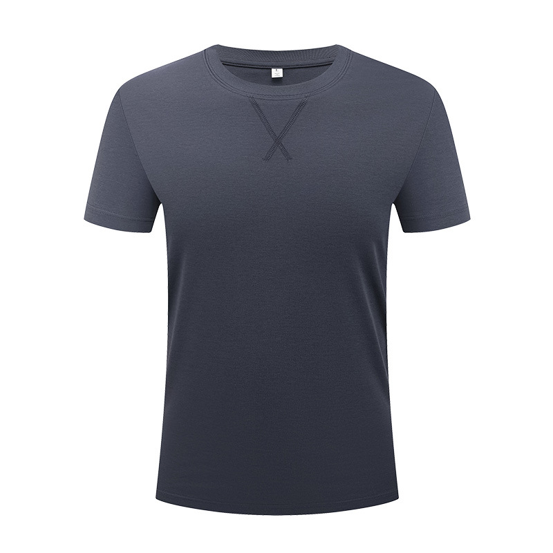 Camiseta de manga corta para hombre, de algodón y poliéster, de lujo ligero, de alta gama, color blanco puro, estilo casual, para verano, personalizada, paquete de 60 unidades image 17