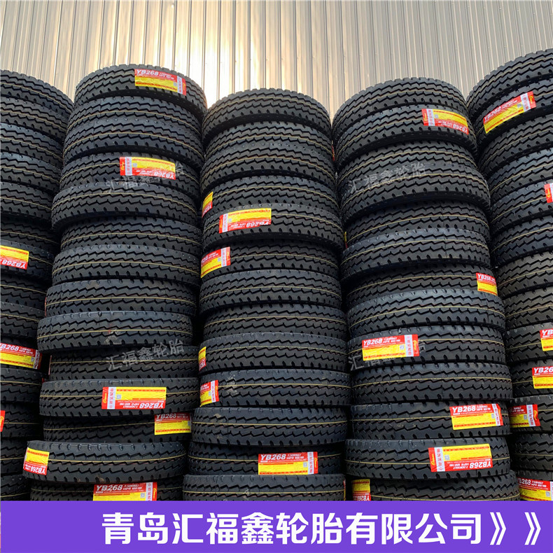现货批发全钢丝载重卡车货车大车轮胎825R20老三线顺花导向轮轮胎