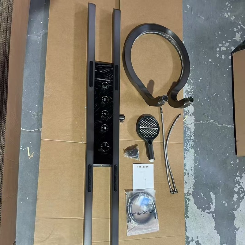 豪华家用浴室淋浴屏花洒套装家用冲背腰腿手持喷头瀑布环绕大瀑布|undefined