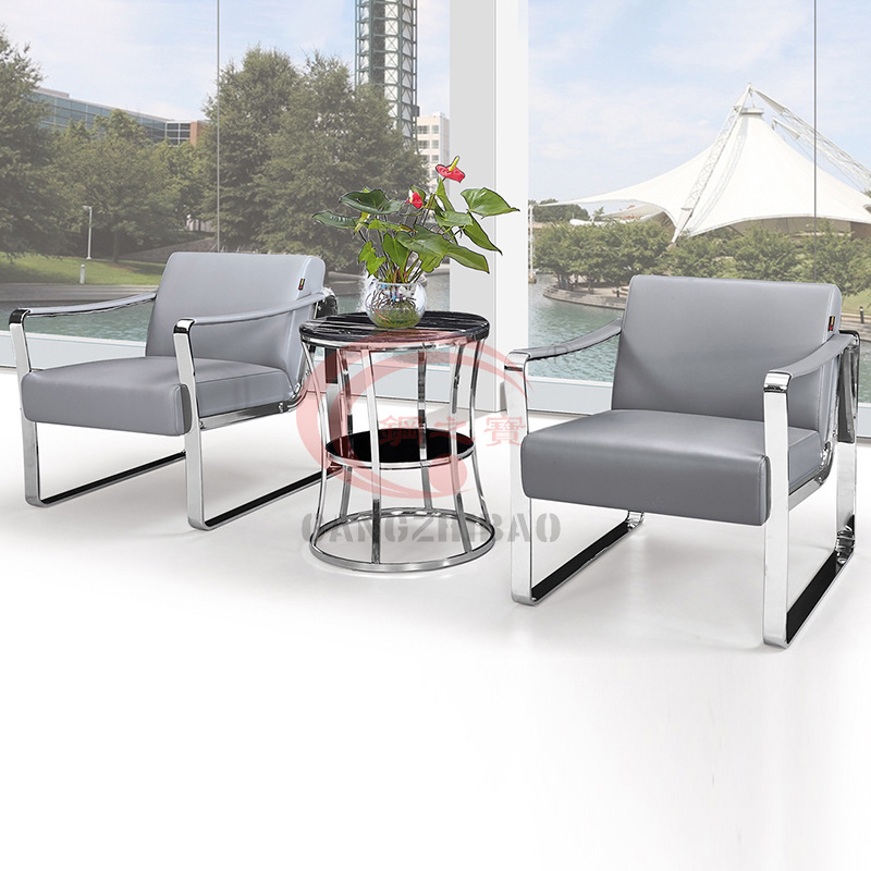 Sofá de cuero moderno, sala de negocios, sala de recepción para tres personas, sala de estar, tienda de ropa, sofá individual