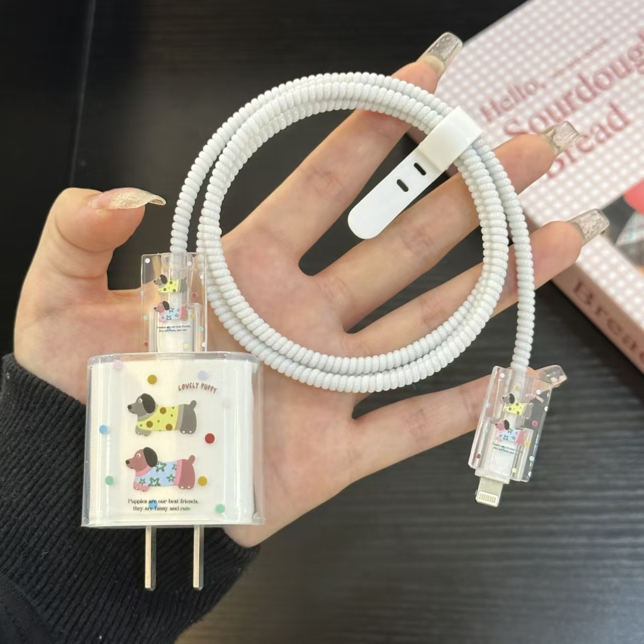 Para Apple 14 línea de datos cubierta protectora iPhone13 cargador cabezal 12promax bobinado estuche para iPad