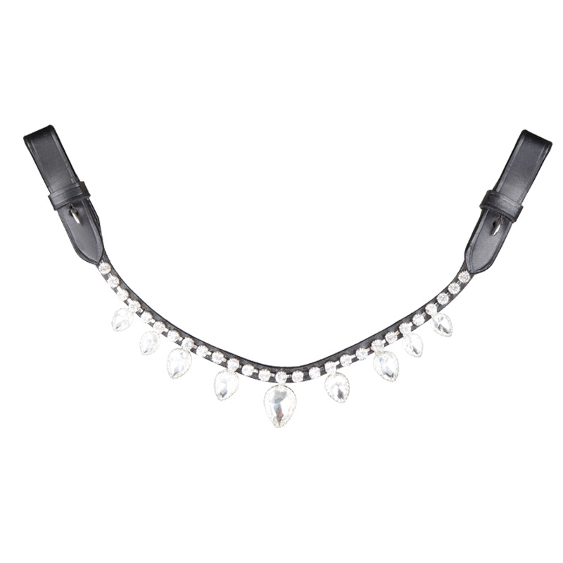 Cuero para cejas, cuero para frente, cuero de vaca con incrustaciones de diamantes, hermosos accesorios decorativos para bridas de caballo, artículos ecuestres, equipo para caballos al por mayor 8218173.