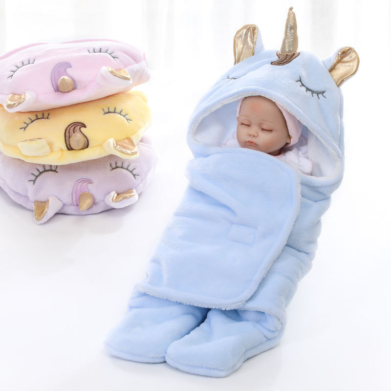 Baby Swaddle Blanket for Newborns, All-Season Style, Baby Sleeping Bag, Swaddling Supplies, Warm Flannel Fabric